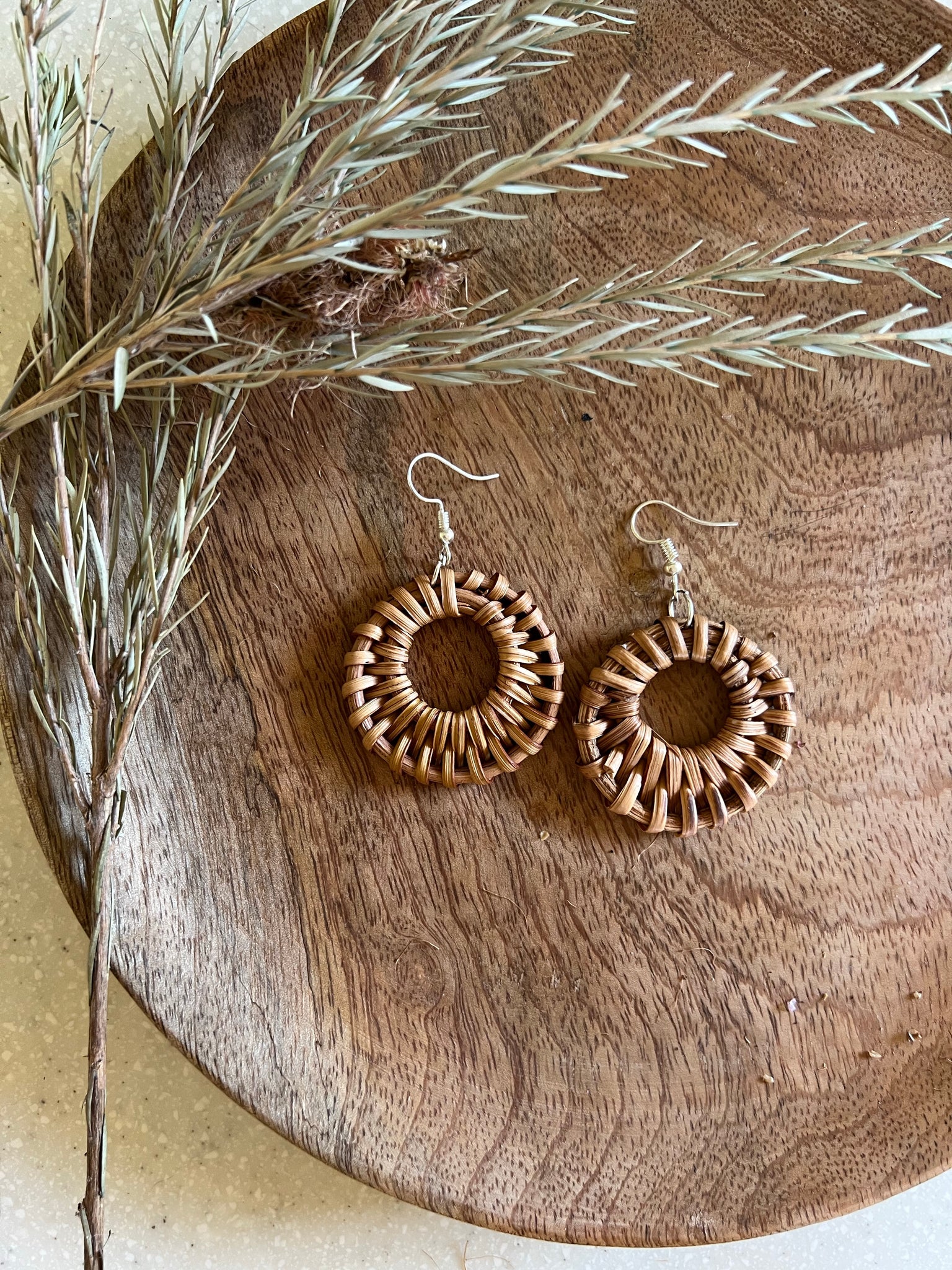 Rattan Earrings